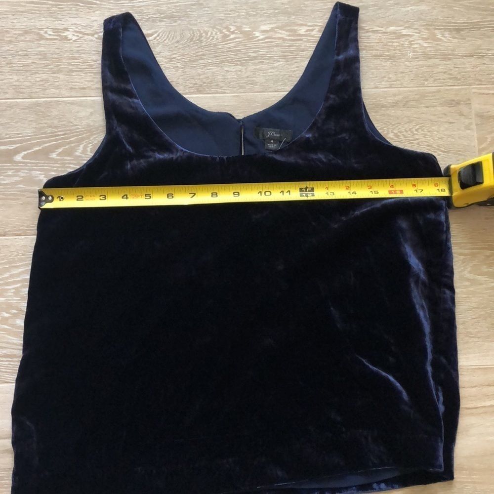 J. Crew Velvet Tank Top - Navy - 4 - Picture 10 of 10